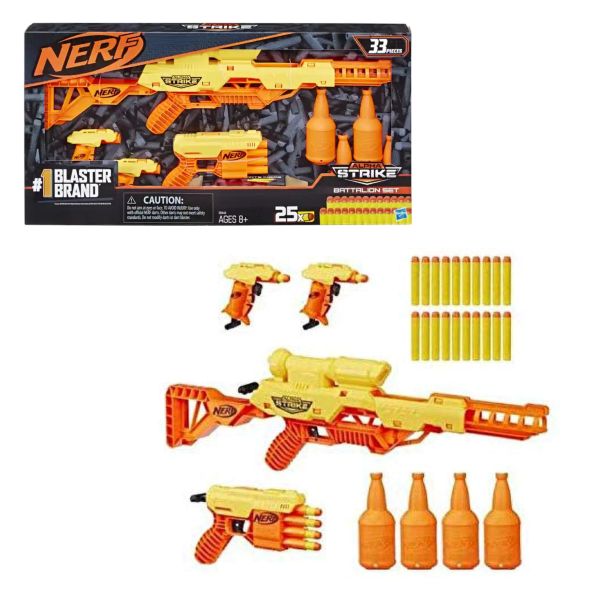 HASBRO – NERF – Alpha Strike Battalion Fucile con Munizioni (In box cm)…x4